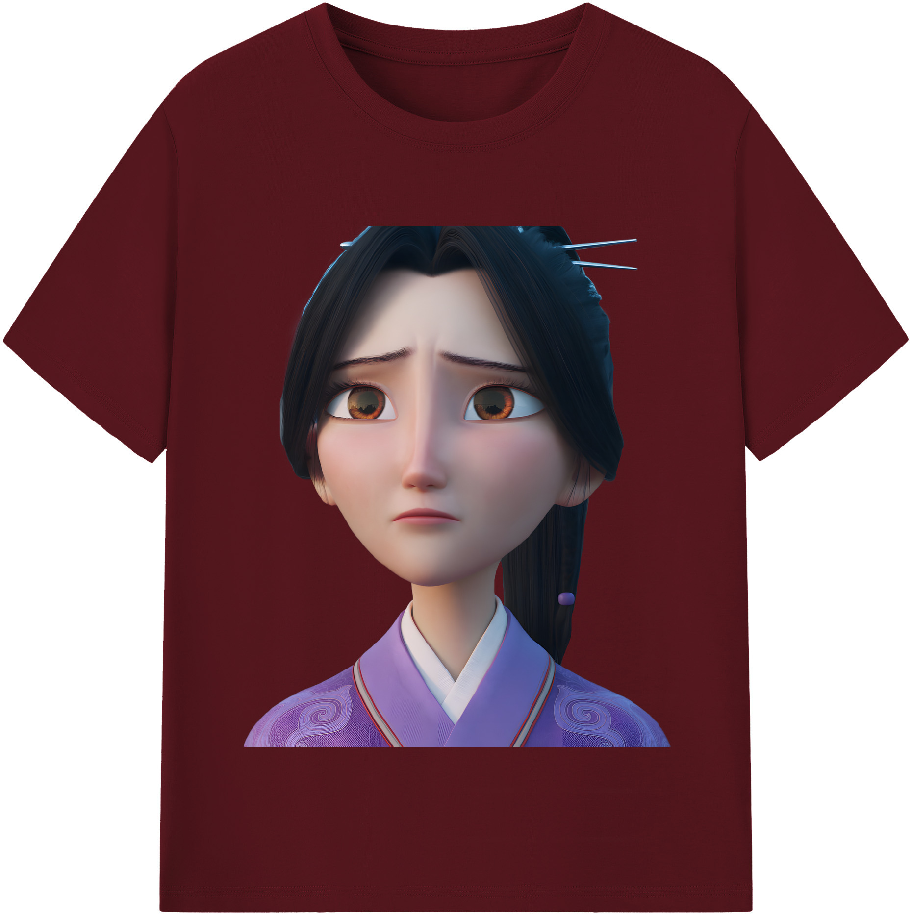（画像用） Ne Zha 2 ナタ 魔童の大暴れ 綿100％半袖Tシャツ（フロントプリント）